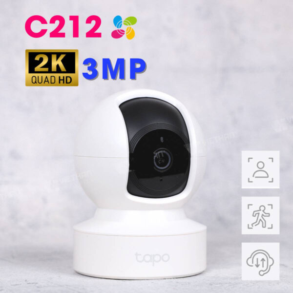 Camera wifi trong nhà 360 độ 2K QHD TP-Link Tapo C220 đàm thoại 2 chiều, phát hiện thông minh - Hình ảnh 3