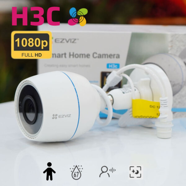 Camera Ezviz H8C 2K 4MP, đèn còi báo động, wifi quay quét ngoài trời - Hình ảnh 2